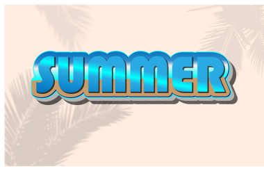 text effect editable summer