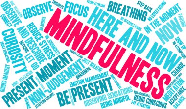 Beyaz bir arkaplanda farkındalık kelimesi bulutu. 