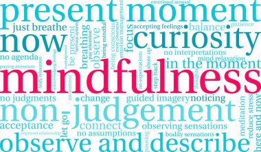 Beyaz bir arkaplanda farkındalık kelimesi bulutu. 