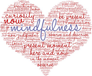 Beyaz bir arkaplanda farkındalık kelimesi bulutu. 