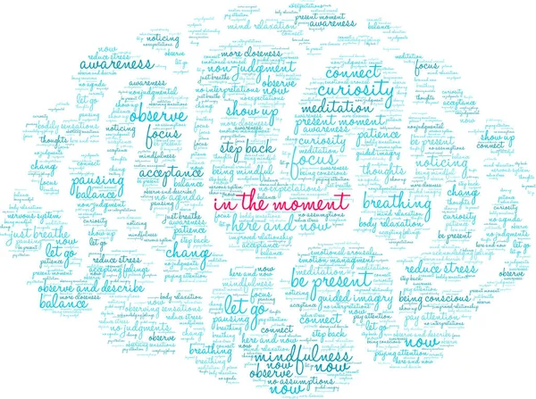 Moment Word Cloud White Background — ストックベクタ