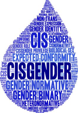 Beyaz bir arkaplanda siseksüel kelime bulutu. 