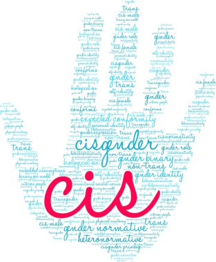 Beyaz bir arka planda Cis kelime bulutu. 