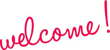 Beyaz arkaplanda Hoşgeldiniz Kelime Bulutu