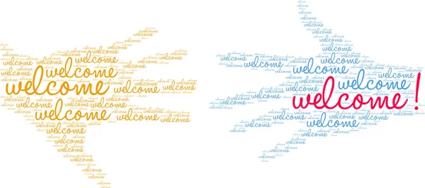 Witamy Word Cloud Białym Tle — Wektor stockowy