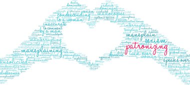 Beyaz arka planda patronluk taslayan kelime bulutu. 