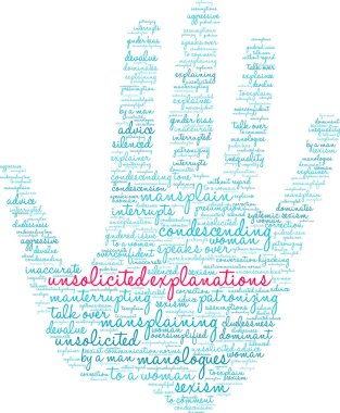 Beyaz arka planda istenmeyen açıklamalar kelime bulutu. 