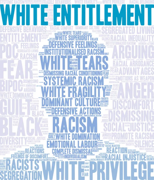 Nuvem Palavra White Entitlement Fundo Branco —  Vetores de Stock