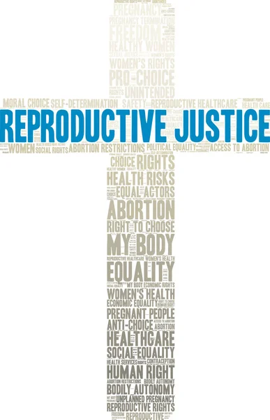 Reproductieve Rechtvaardigheid Woord Wolk Een Witte Achtergrond Rechtenvrije Stockillustraties