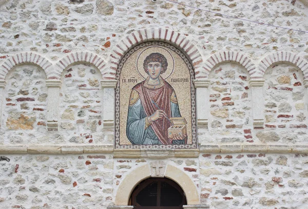 Święta Mozaika Prawosławnym Klasztorze Serbskim Parku Narodowym Frushka Gora Pochmurny — Zdjęcie stockowe