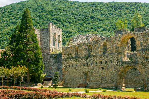 Stary Średniowieczny Klasztor Zamek Manasija Serbii Centrum Religii Ortodoksyjnej Średniowieczu — Zdjęcie stockowe