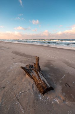 Karwia sahilinde kış manzarası