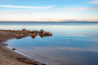 Puck sahilindeki kış manzarası