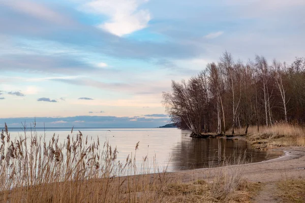 Puck sahilindeki kış manzarası