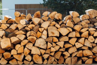 Şömine için kayın ağacı.