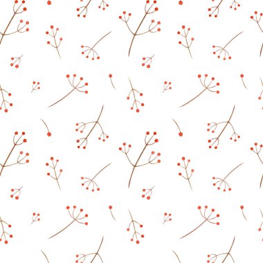 Vahşi çiçeklerle suluboya kusursuz desen. Çiçek dallı desen kapaklar, duvar kağıtları, tekstil için mükemmel..