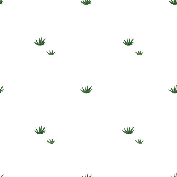Naadloos Patroon Met Groen Gras Een Witte Achtergrond Ornament Voor — Stockfoto