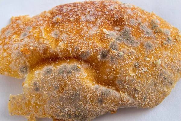 Schimmeliges Brot Blick Von Oben Auf Morsches Brot Lange Gewartet — Stockfoto