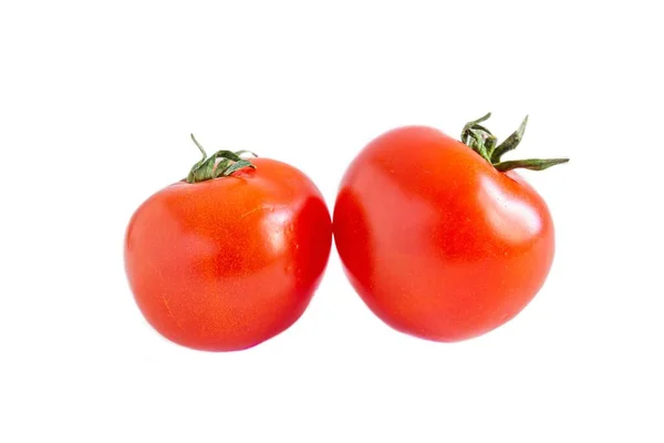 Tomates Mûres Isolées Sur Fond Blanc — Photo