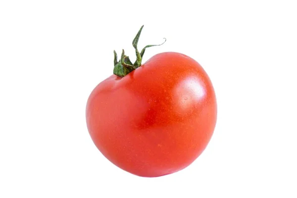 Reife Tomaten Isoliert Auf Weißem Hintergrund Nahaufnahme Foto Von Einzelnen — Stockfoto