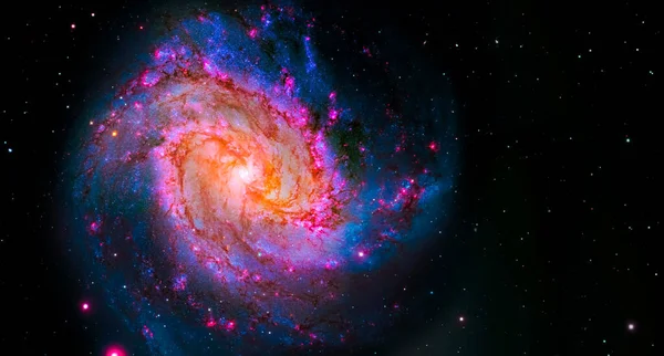 Spiral Galaxy Stars Space Elements Image Furnished Nasa — Stock Photo, Image