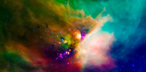 Space Background Beautiful Stars Nebula Outer Space Elements Image Furnished — Stock Photo, Image