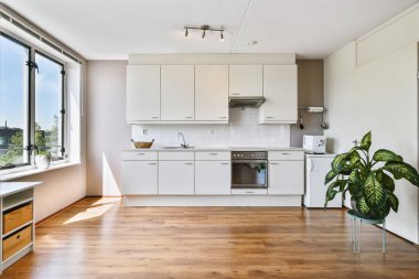 Zarif mutfak tasarımı.