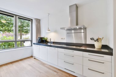 Zarif mutfak tasarımı.