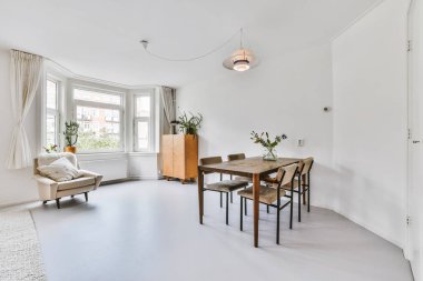 Modern yemek odası.