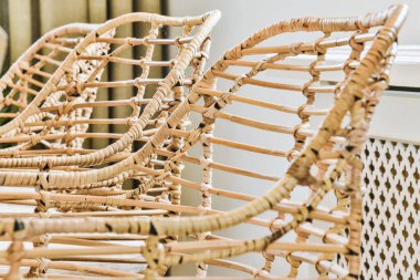 Hasır bambu sandalyeler