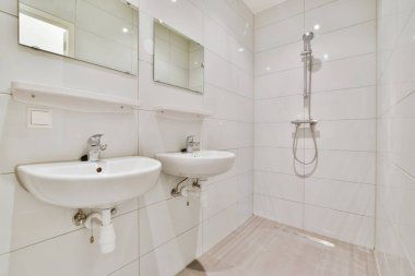 Zarif banyo iç mimarisi.