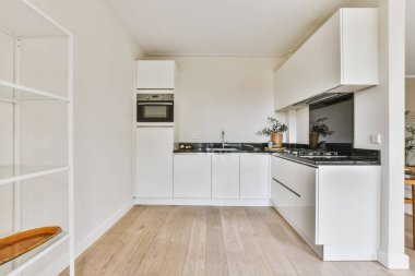 Şık minimalist mutfak.