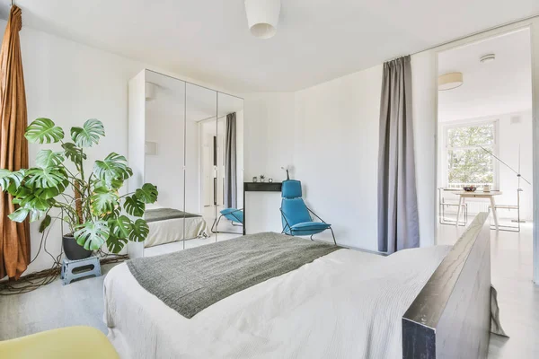 Elegante design camera da letto moderna — Foto Stock