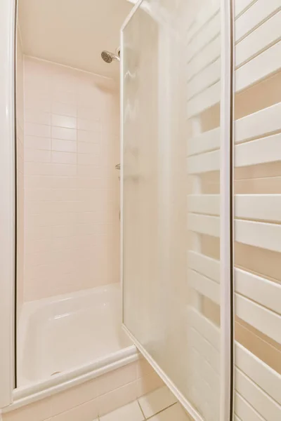 Wnętrze łazienki z prysznicem — Zdjęcie stockowe