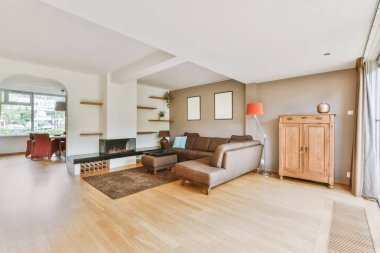 Şık ve karşı konulmaz bir oturma odası.