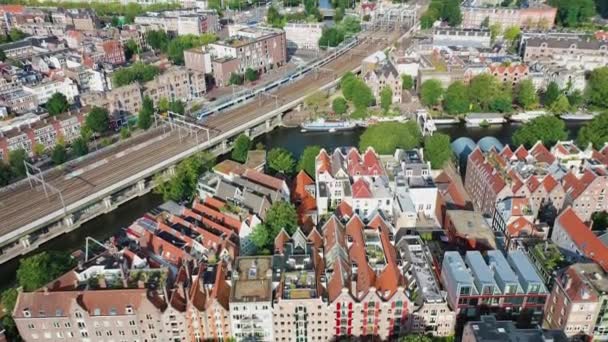 Letecké video z Amsterdamu, Nizozemsko — Stock video