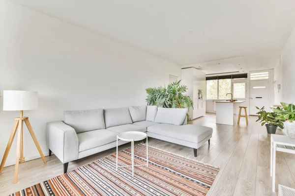 Bitkilerle dolu rahat bir oturma odası.