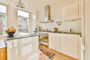 Modern gaz hobisiyle enfes bir mutfak.