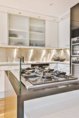 Cam bölmeli nefis bir gaz sobası.