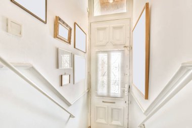 Cute staircase with white walls