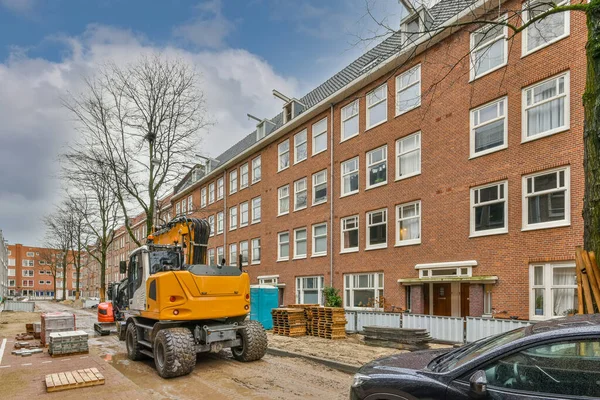 Construção num edifício residencial — Fotografia de Stock