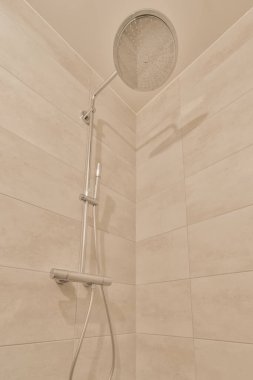 Banyo mermer kiremitlerle çevrili.