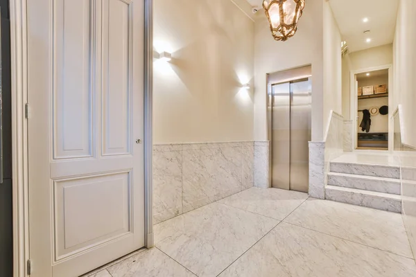 Marble hall of a modern house in marble