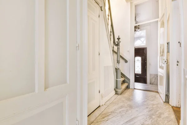 Entrance corridor and staircase — стоковое фото