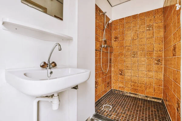 Sinks and shower cabin — Stock Photo, Image