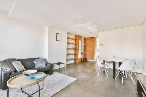 Design of a living room combined with a dining area — Stock Photo, Image