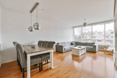 Lüks ve güzel oturma odası iç tasarımı.