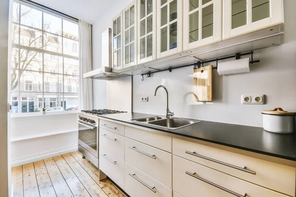 Interior Kitchen Modern Apartment — 스톡 사진