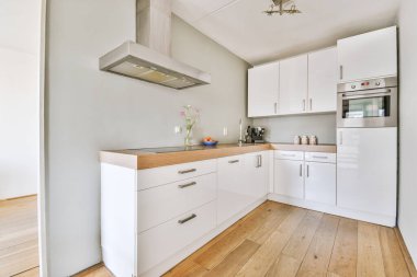 Interior of a kitchen in modern apartment