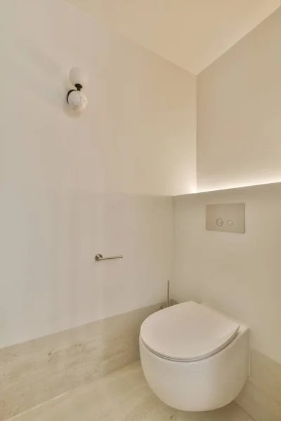 Světlá Minimalistická Koupelna Moderním Designem — Stock fotografie